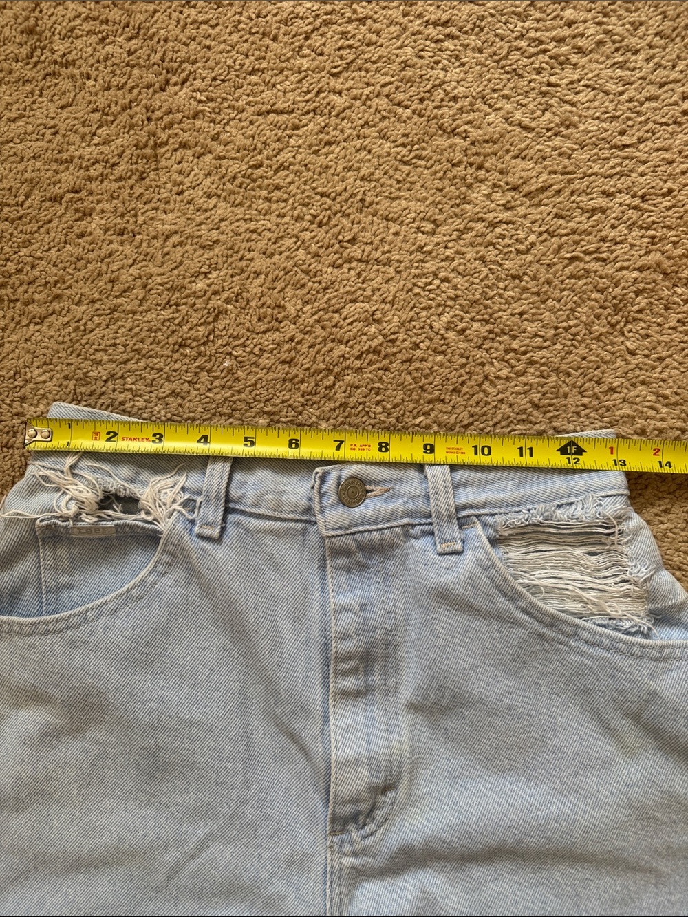 Lee High Rise Distressed Denim Shorts - Picture 5 of 5